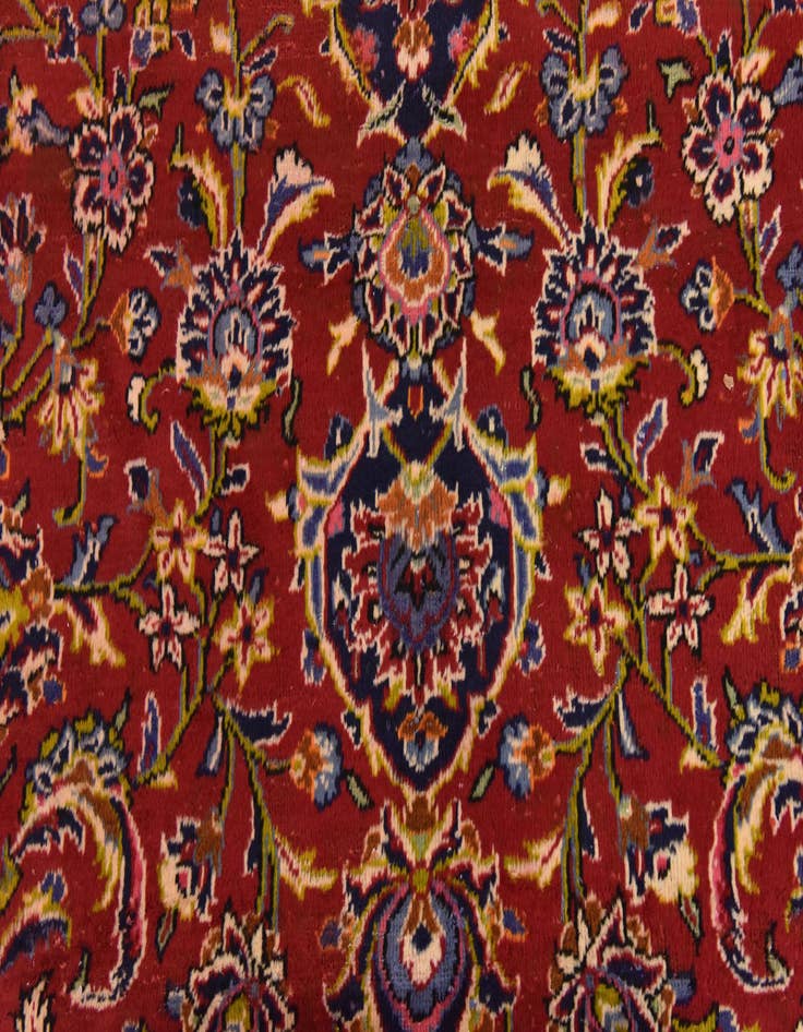 Detail image of  9' 7 x 13' 3  Hand Knotted Kashan Persian Wool Rug