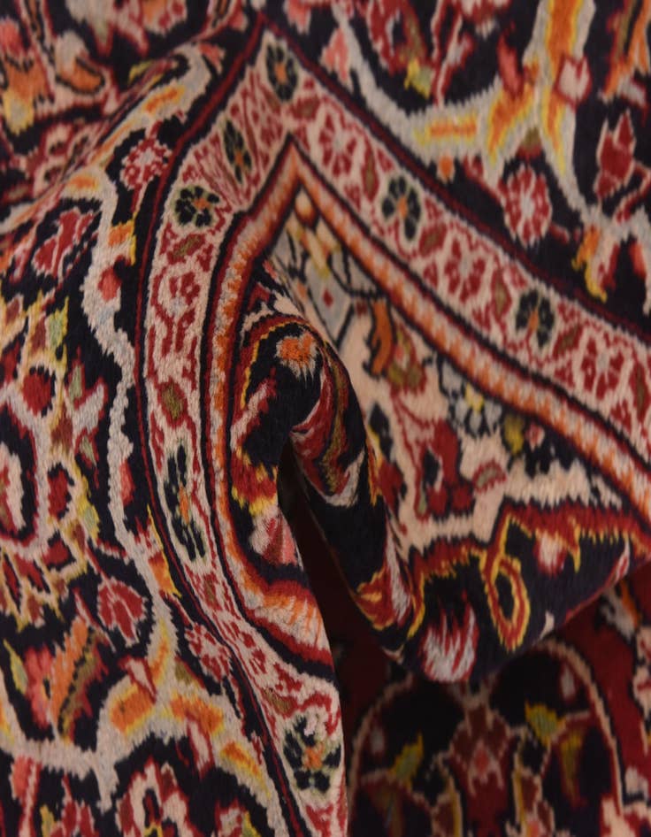 Detail image of  6' 8 x 9' 6  Hand Knotted Kashan Persian Wool Rug