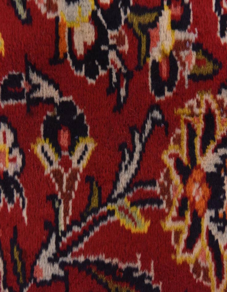 Detail image of  6' 8 x 9' 6  Hand Knotted Kashan Persian Wool Rug