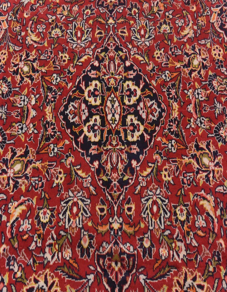 Detail image of  6' 8 x 9' 6  Hand Knotted Kashan Persian Wool Rug