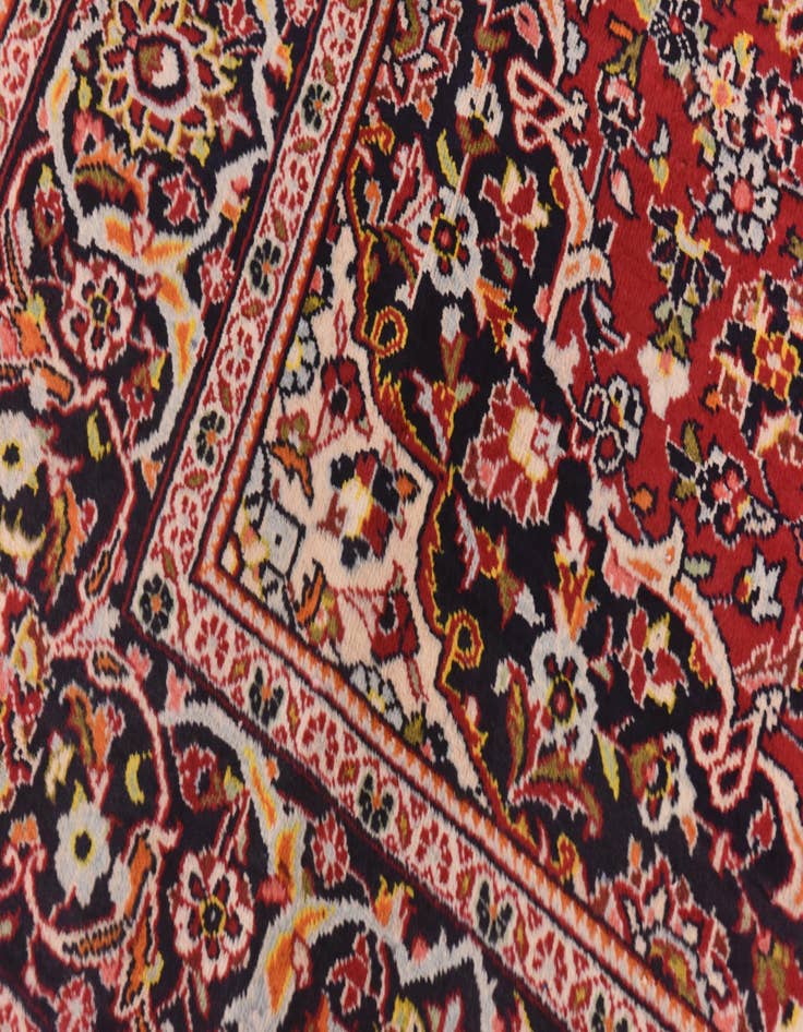 Detail image of  6' 8 x 9' 6  Hand Knotted Kashan Persian Wool Rug