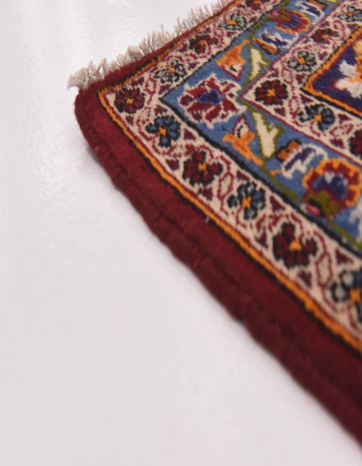 Detail image of  9' 9 x 13' 5  Hand Knotted Kashan Persian Wool Rug