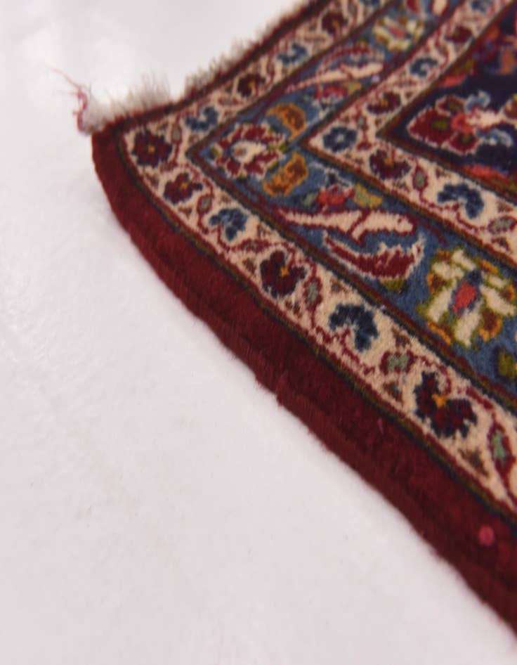 Detail image of  9' 10 x 13'  Hand Knotted Kashan Persian Wool Rug