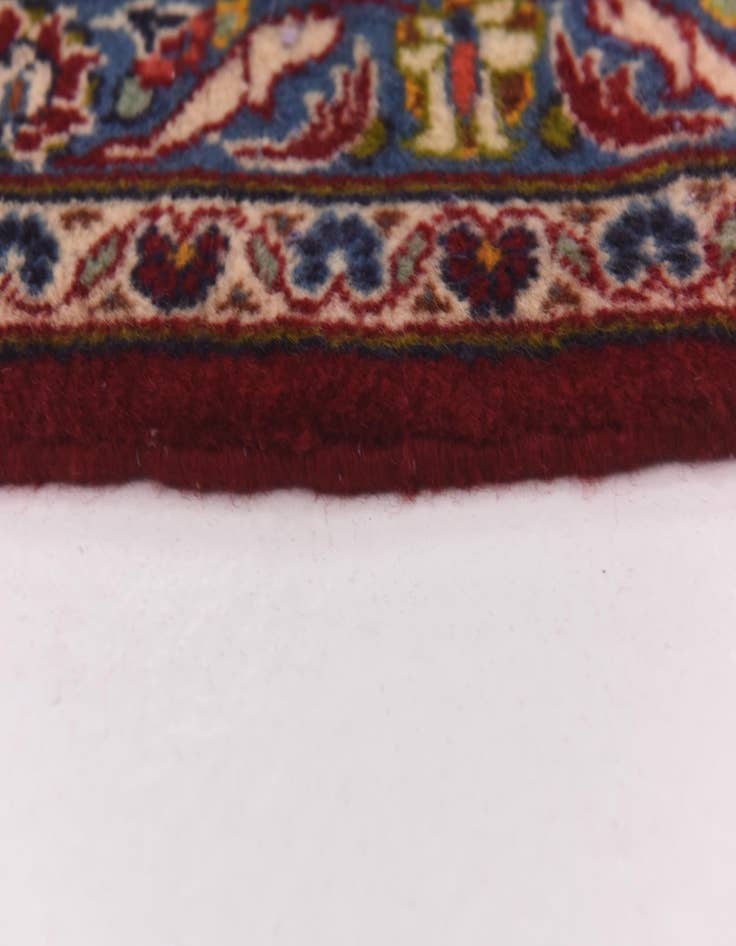 Detail image of  9' 10 x 13'  Hand Knotted Kashan Persian Wool Rug