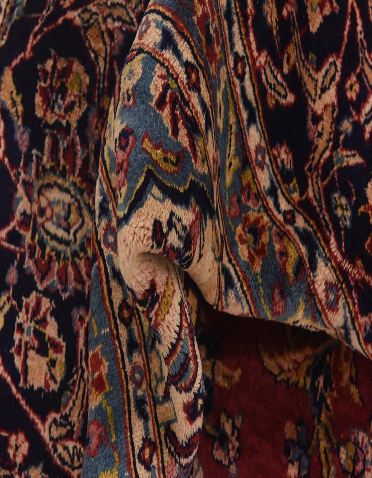 Detail image of  9' 10 x 12' 9  Hand Knotted Kashan Persian Wool Rug