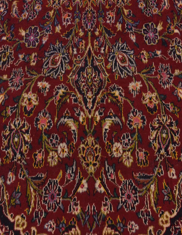 Detail image of  9' 6 x 13' 6  Hand Knotted Kashan Persian Wool Rug