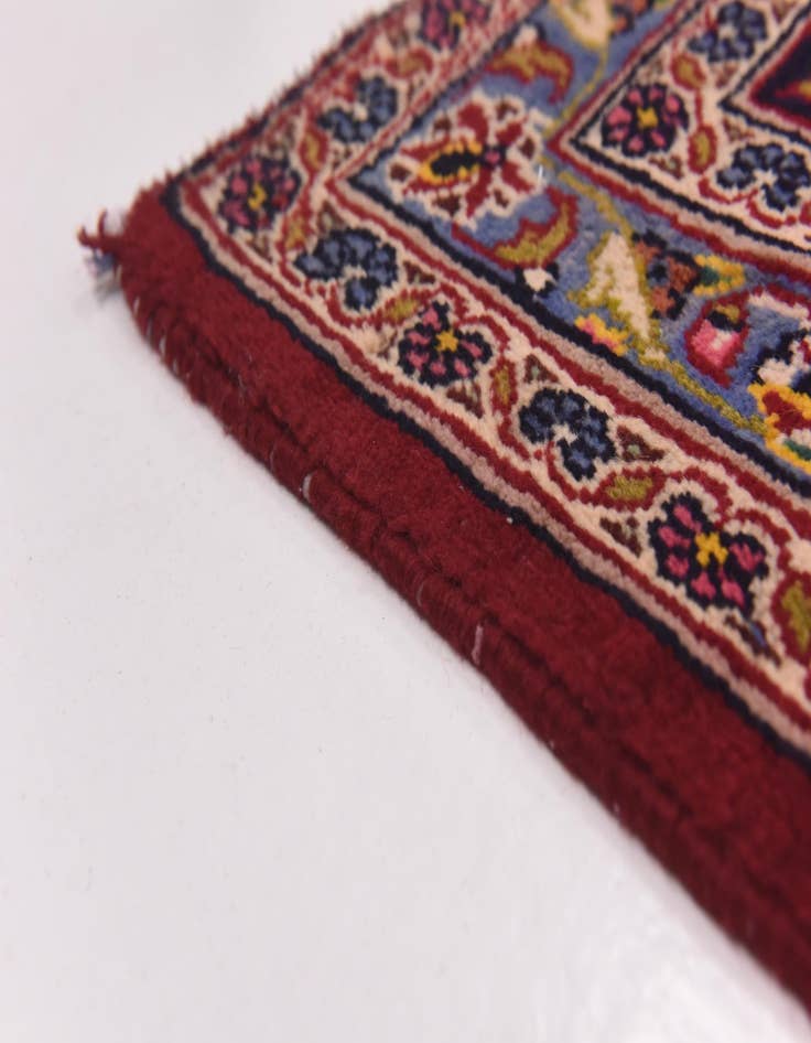 Detail image of  9' 6 x 13' 6  Hand Knotted Kashan Persian Wool Rug