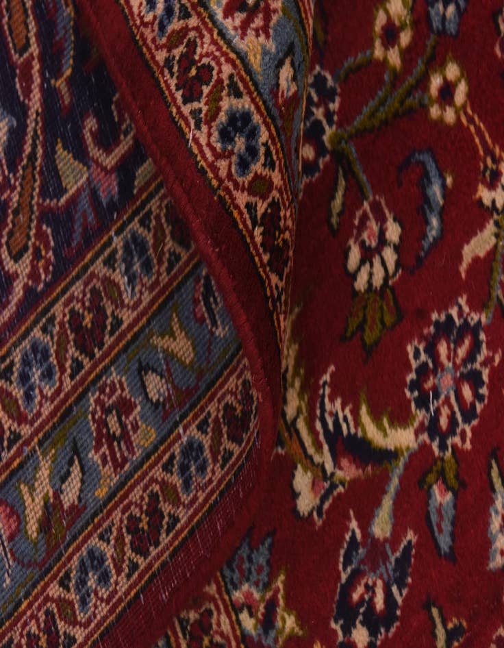Detail image of  9' 9 x 12' 9  Hand Knotted Kashan Persian Wool Rug