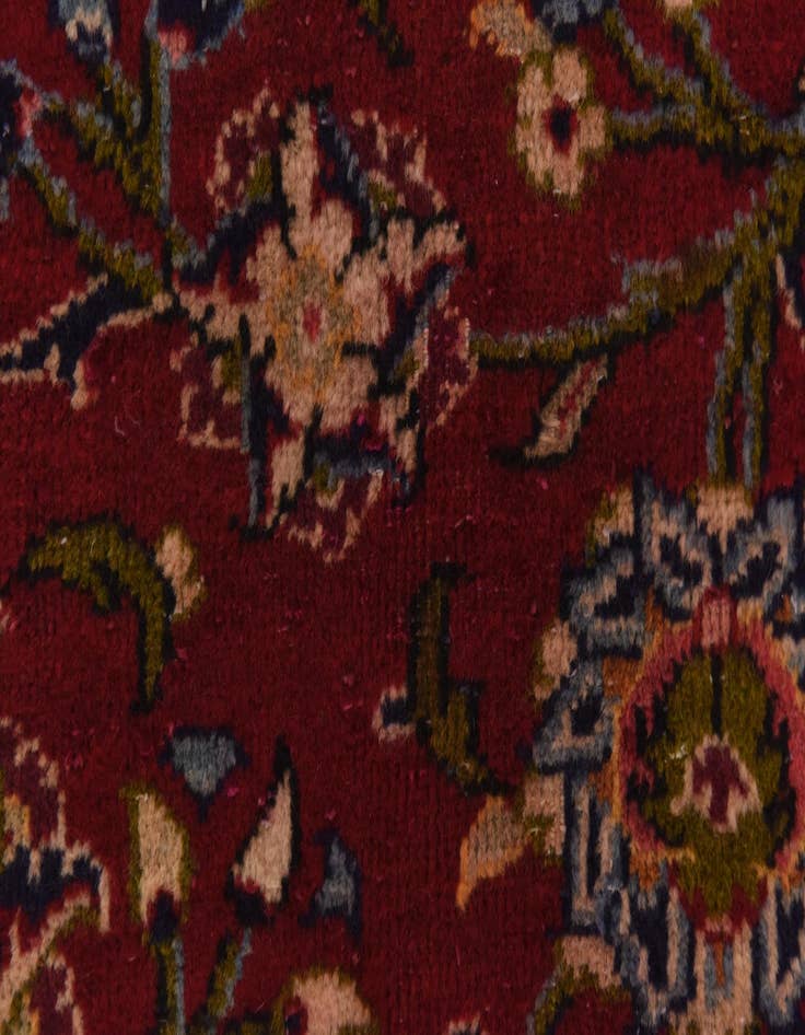 Detail image of  9' 9 x 12' 9  Hand Knotted Kashan Persian Wool Rug