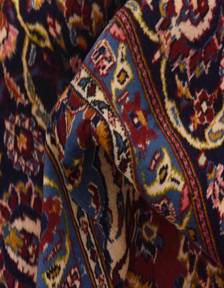 Detail image of  9' 10 x 13' 6  Hand Knotted Kashan Persian Wool Rug