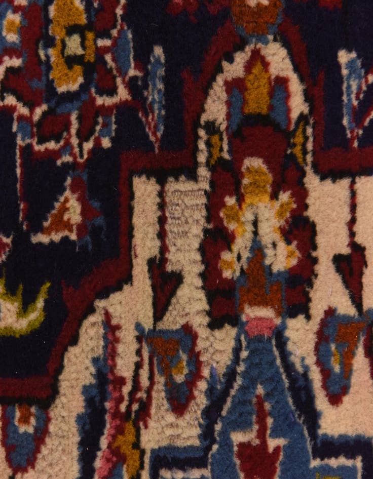 Detail image of  9' 10 x 13' 6  Hand Knotted Kashan Persian Wool Rug