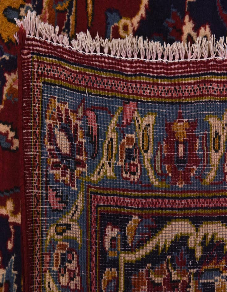 Detail image of  9' 10 x 13' 6  Hand Knotted Kashan Persian Wool Rug