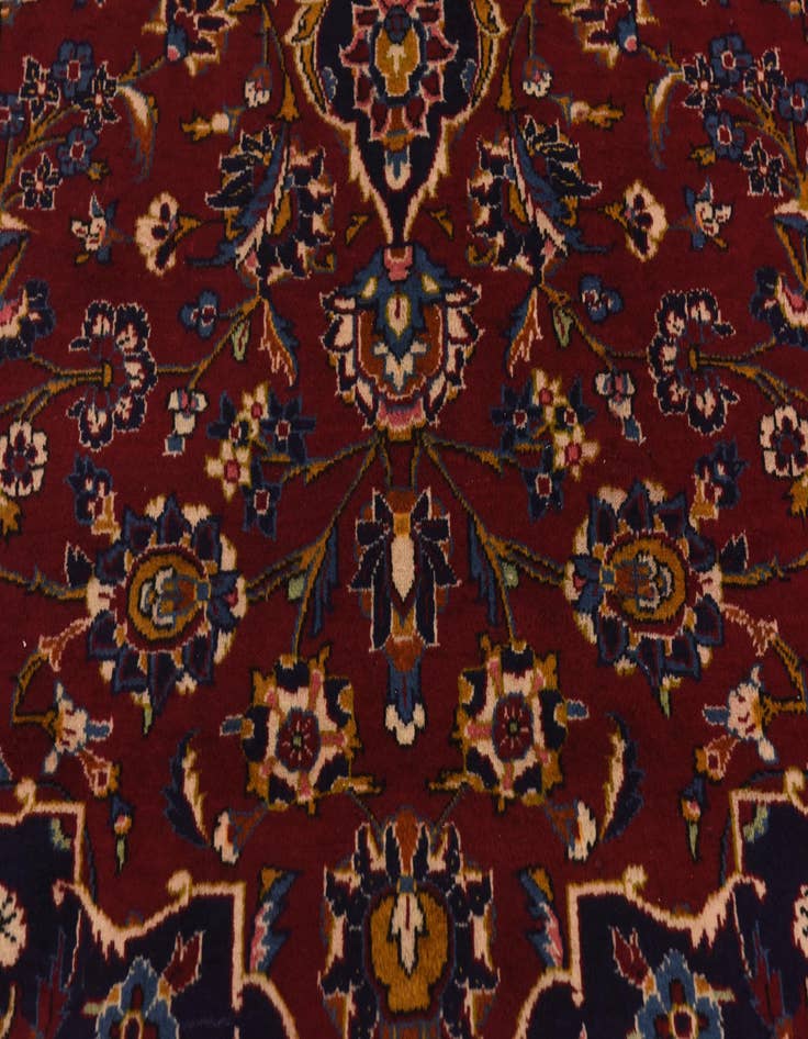 Detail image of  9' 10 x 13' 6  Hand Knotted Kashan Persian Wool Rug