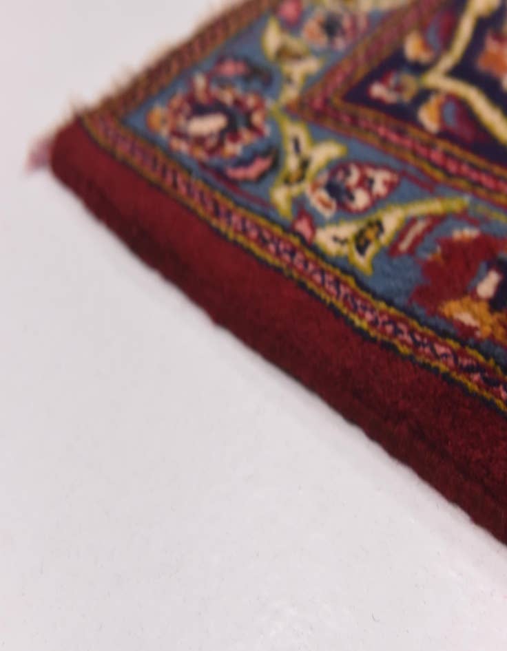 Detail image of  9' 10 x 13' 6  Hand Knotted Kashan Persian Wool Rug