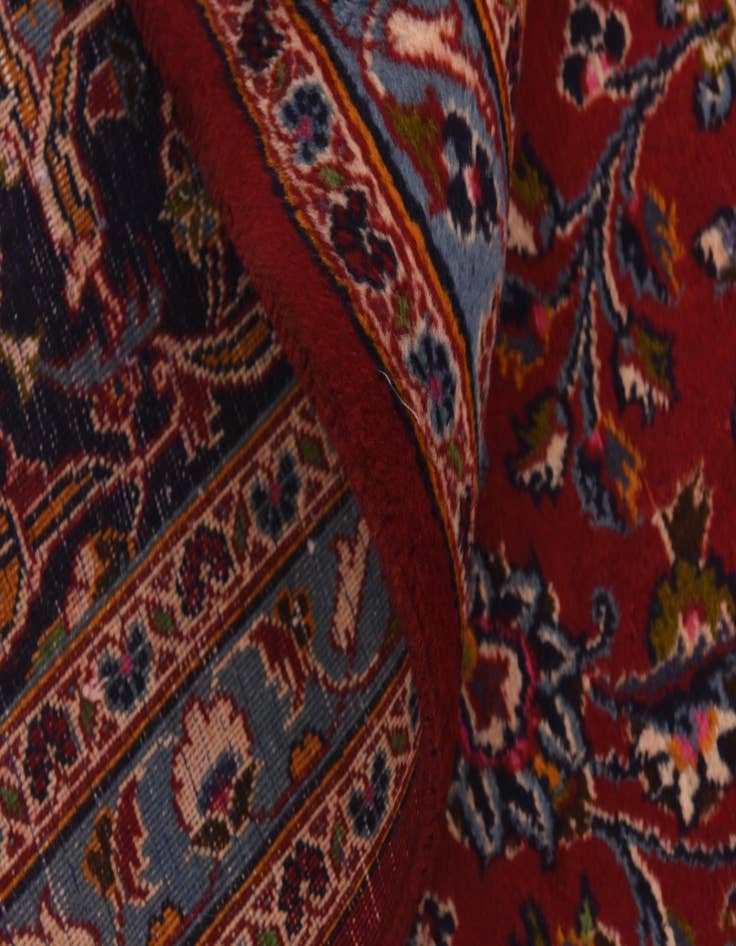 Detail image of  9' 10 x 13'  Hand Knotted Kashan Persian Wool Rug