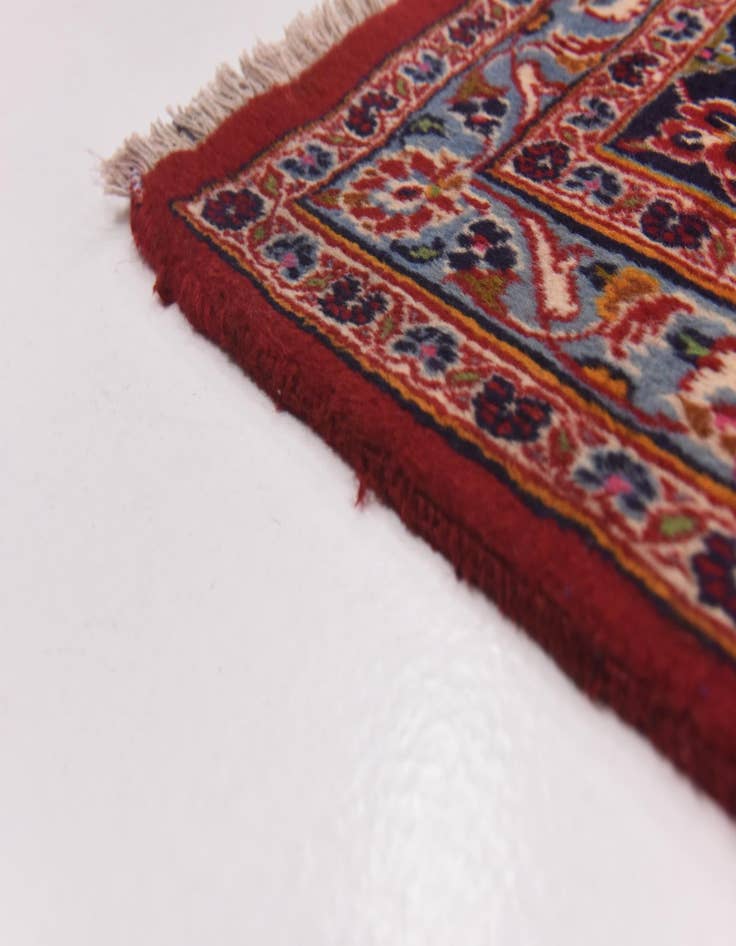 Detail image of  9' 10 x 13'  Hand Knotted Kashan Persian Wool Rug