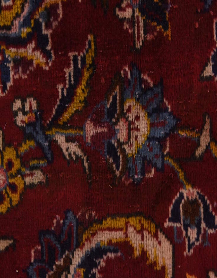 Detail image of  9' 7 x 12' 10  Hand Knotted Kashan Persian Wool Rug