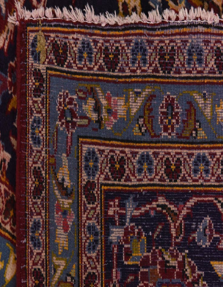 Detail image of  9' 7 x 12' 10  Hand Knotted Kashan Persian Wool Rug
