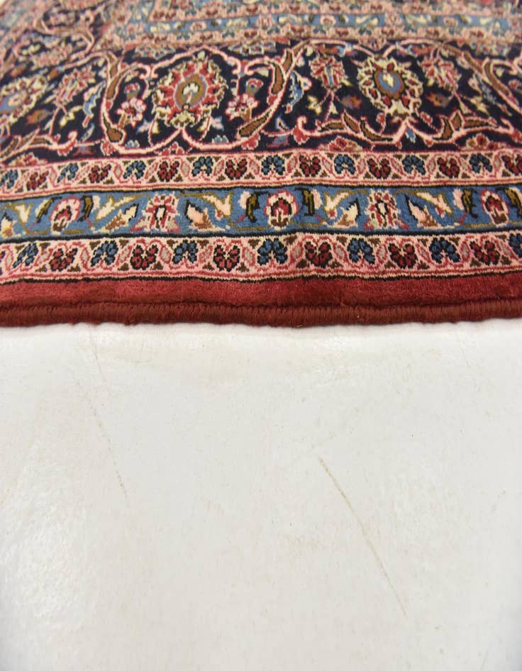 Detail image of  9' 9 x 13' 3  Hand Knotted Kashan Persian Wool Rug