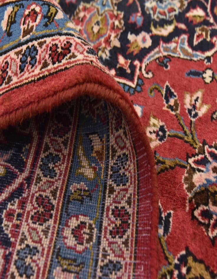 Detail image of  9' 9 x 13' 3  Hand Knotted Kashan Persian Wool Rug