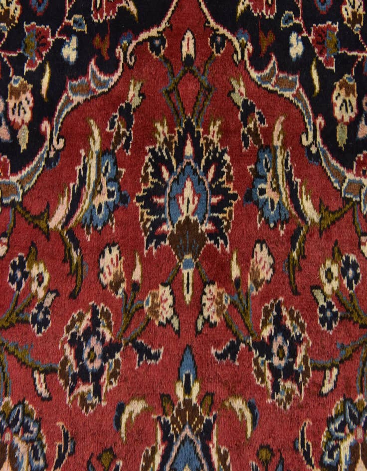 Detail image of  9' 9 x 13' 3  Hand Knotted Kashan Persian Wool Rug