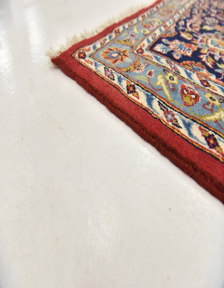 Detail image of  9' 6 x 13' 5  Hand Knotted Kashan Persian Wool Rug