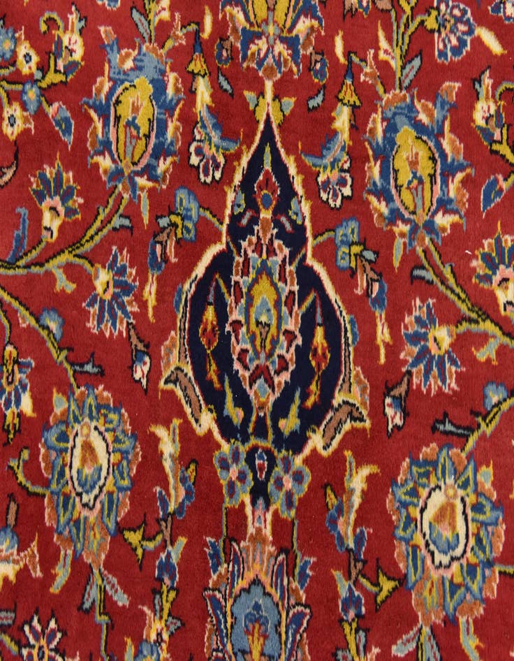 Detail image of  9' 6 x 13' 5  Hand Knotted Kashan Persian Wool Rug