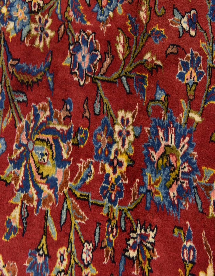 Detail image of  9' 6 x 13' 5  Hand Knotted Kashan Persian Wool Rug