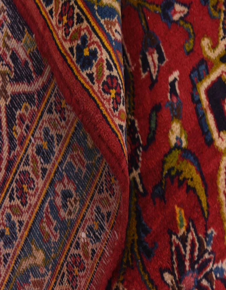 Detail image of  10' x 12' 7  Hand Knotted Kashan Persian Wool Rug