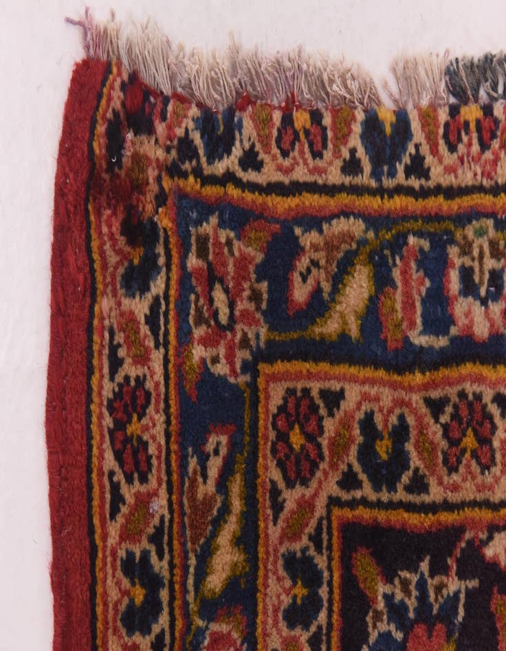 Detail image of  10' x 12' 7  Hand Knotted Kashan Persian Wool Rug