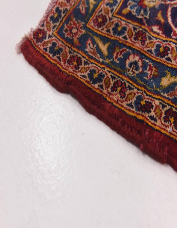 Detail image of  10' x 12' 7  Hand Knotted Kashan Persian Wool Rug