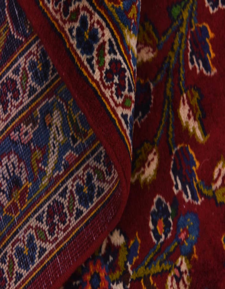 Detail image of  9' 6 x 12' 10  Hand Knotted Kashan Persian Wool Rug