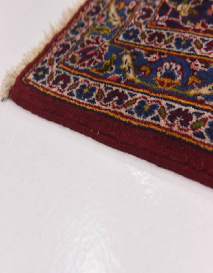 Detail image of  9' 6 x 12' 10  Hand Knotted Kashan Persian Wool Rug