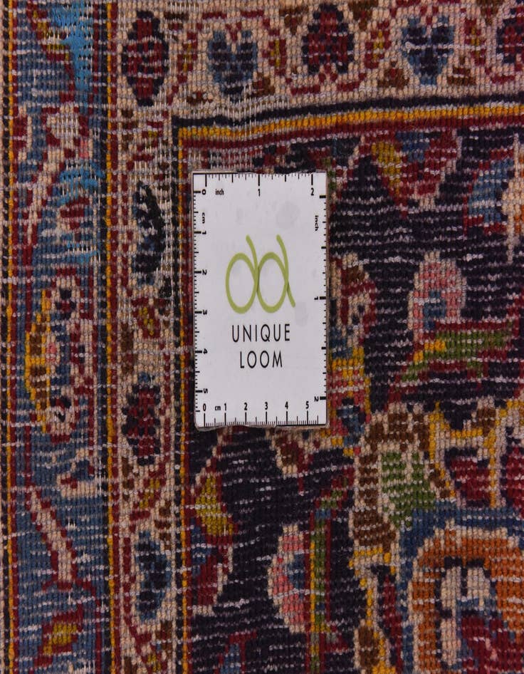 Detail image of  9' 10 x 13'  Hand Knotted Kashan Persian Wool Rug