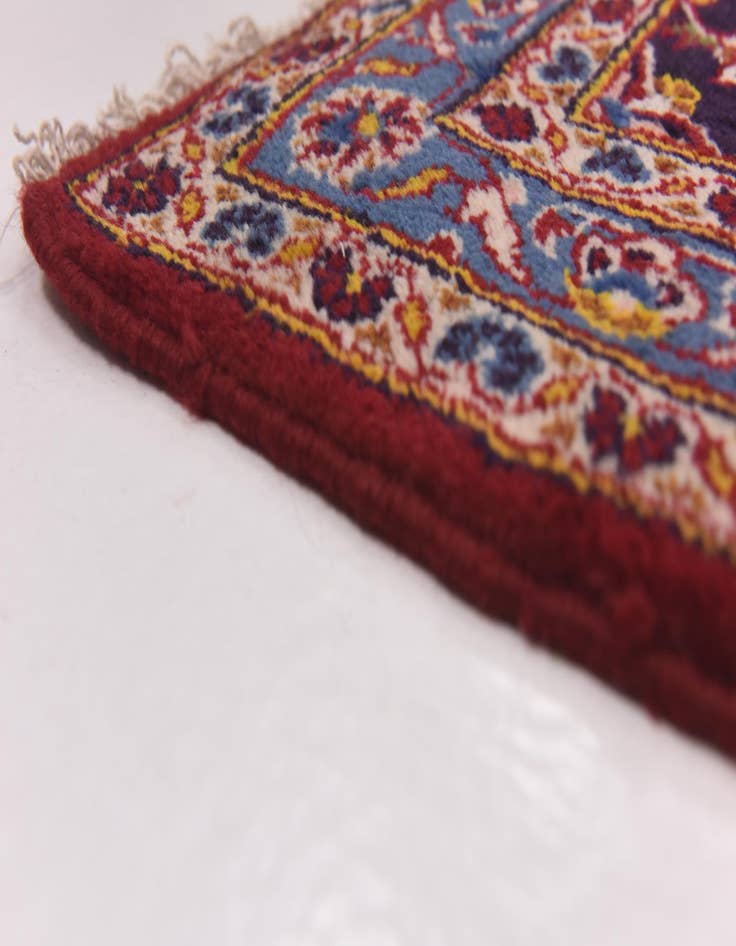 Detail image of  9' 10 x 13'  Hand Knotted Kashan Persian Wool Rug