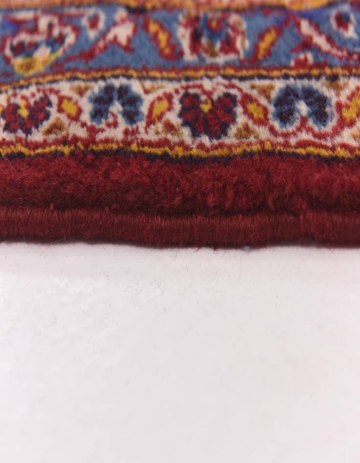 Detail image of  9' 10 x 13'  Hand Knotted Kashan Persian Wool Rug