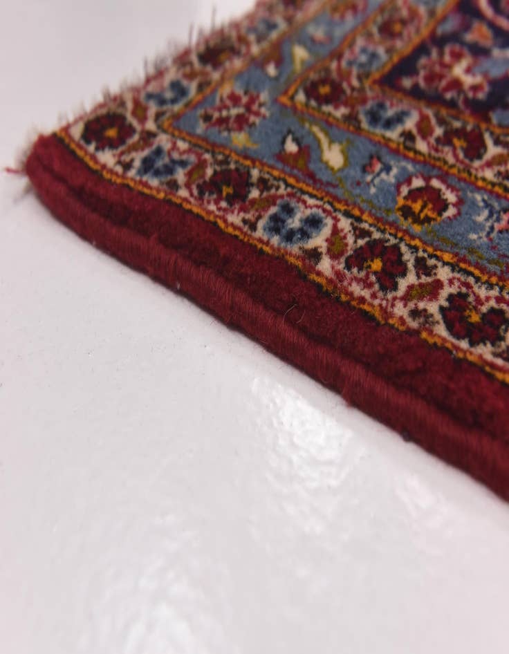 Detail image of  9' 9 x 13'  Hand Knotted Kashan Persian Wool Rug