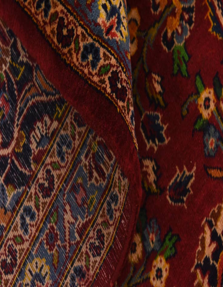 Detail image of  9' 9 x 13' 4  Hand Knotted Kashan Persian Wool Rug