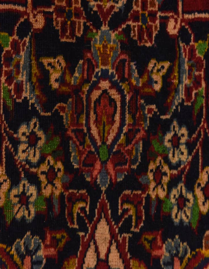 Detail image of  9' 9 x 13' 4  Hand Knotted Kashan Persian Wool Rug