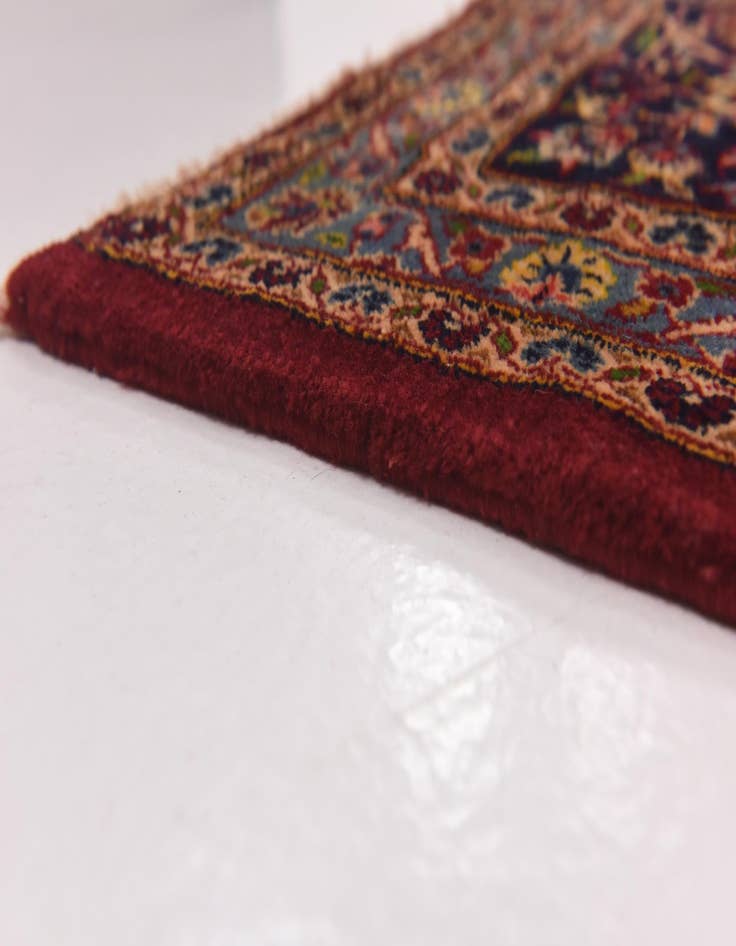 Detail image of  9' 9 x 13' 4  Hand Knotted Kashan Persian Wool Rug