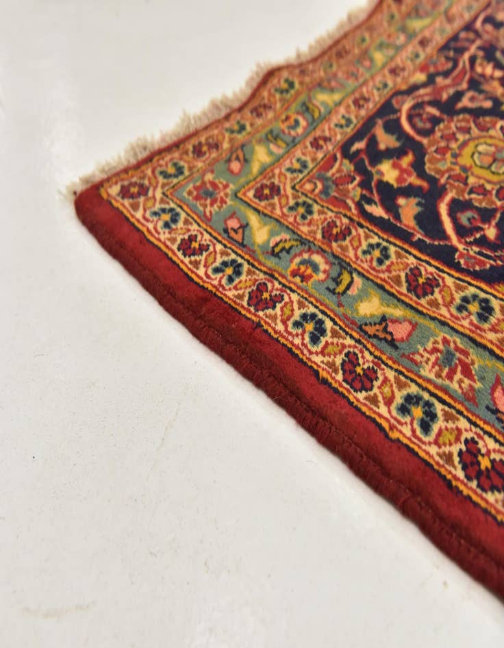 Detail image of  9' 9 x 13' 5  Hand Knotted Kashan Persian Wool Rug