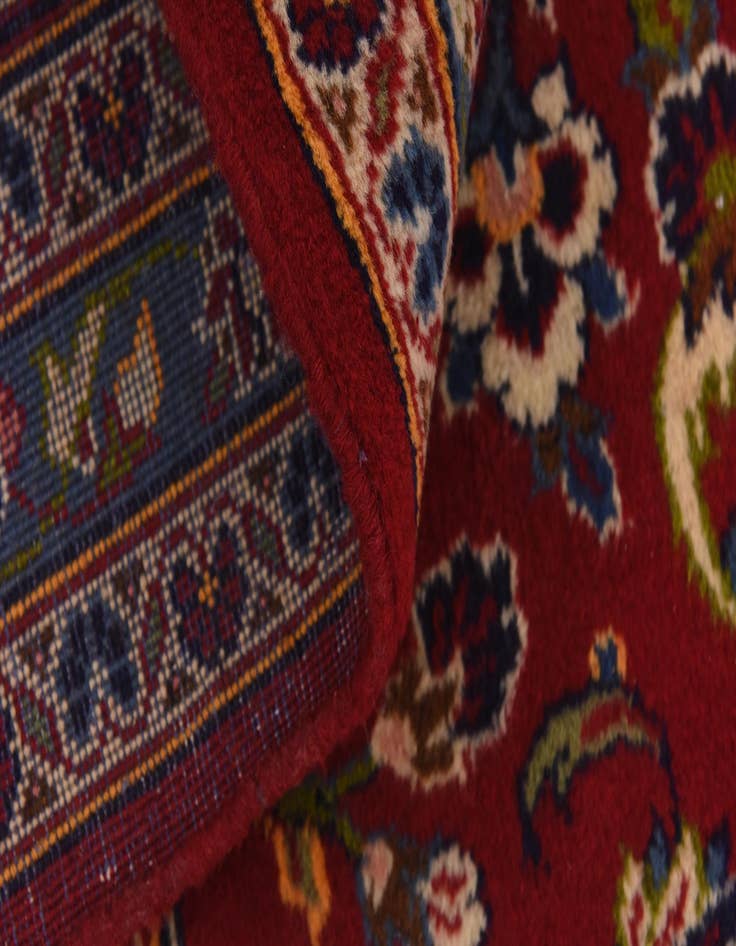 Detail image of  9' 8 x 13' 2  Hand Knotted Kashan Persian Wool Rug