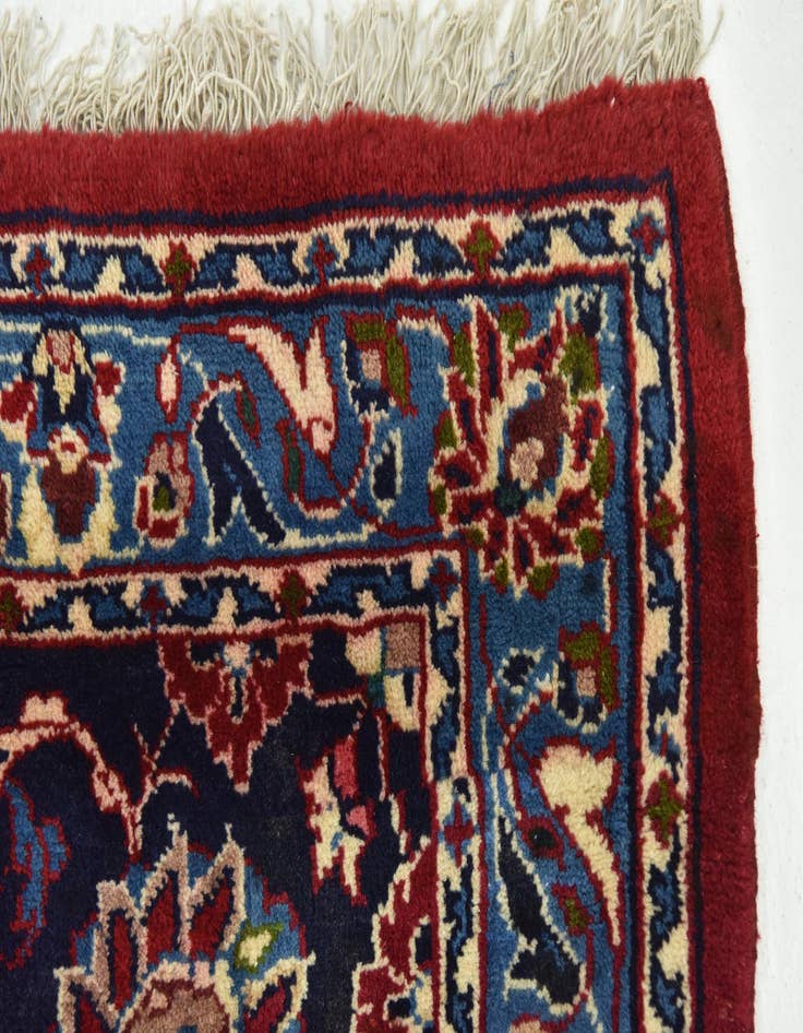 Detail image of  9' 6 x 12' 9  Hand Knotted Kashan Persian Wool Rug