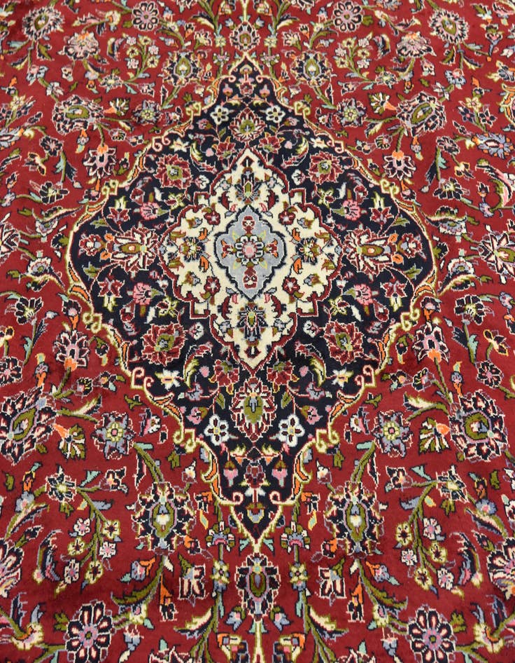 Detail image of  9' 8 x 12' 10  Hand Knotted Kashan Persian Wool Rug