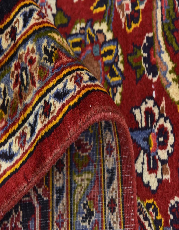 Detail image of  9' 7 x 12' 9  Hand Knotted Kashan Persian Wool Rug