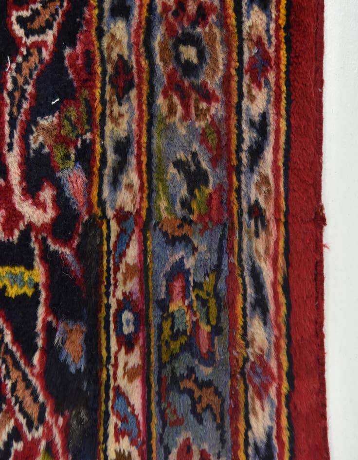 Detail image of  9' 7 x 12' 9  Hand Knotted Kashan Persian Wool Rug