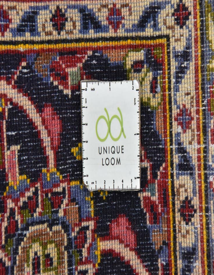 Detail image of  9' 7 x 12' 9  Hand Knotted Kashan Persian Wool Rug