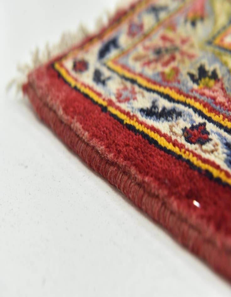 Detail image of  9' 7 x 12' 9  Hand Knotted Kashan Persian Wool Rug