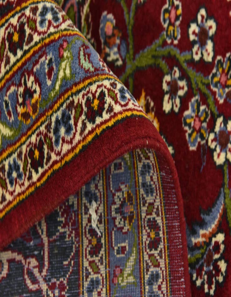 Detail image of  10' x 13' 5  Hand Knotted Kashan Persian Wool Rug