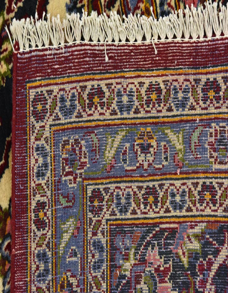 Detail image of  10' x 13' 5  Hand Knotted Kashan Persian Wool Rug